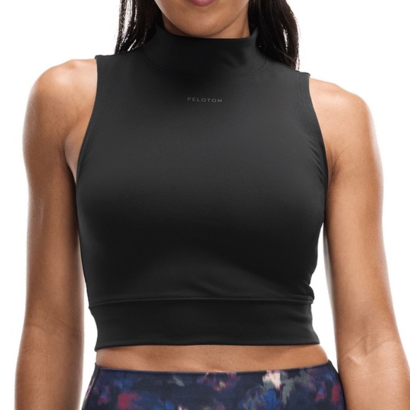 NWT PELOTON Cadent Mock Neck Tank Black - Picture 1 of 5